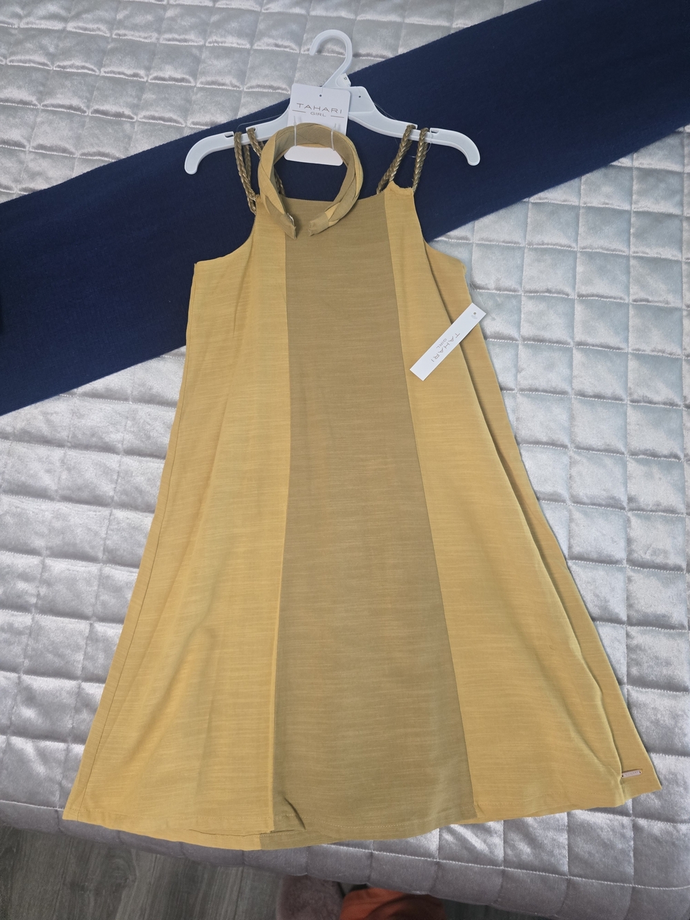 Tahari Yellow Girls' Halter Dress